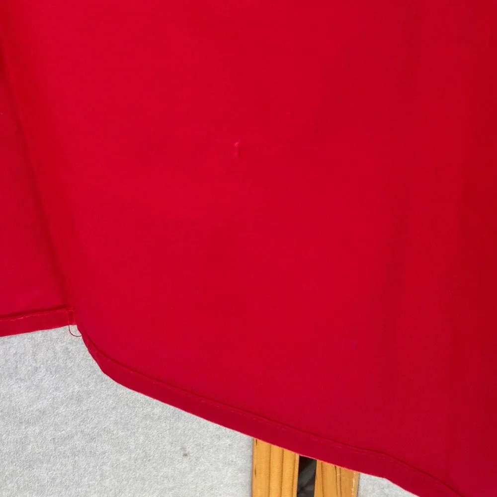 Dependability Bib Apron OS Red Floral Embroidered Pockets Twill‎ Workwear